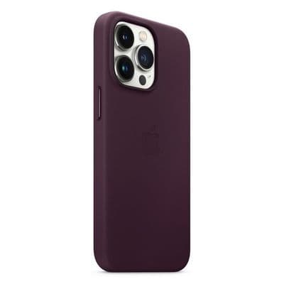 APPLE Leather Case with MagSafe For iPhone 13 Pro (Dark Cherry)