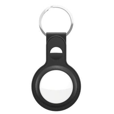 KEYBUDZ AirTag Leather Key Ring (Black) AT S1