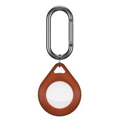 KEYBUDZ AirTag Leather Key Ring (Tan) AT S2 TAN
