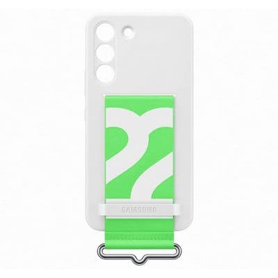 SAMSUNG Silicone Cover with Strap for Galaxy S22 (White) EF-GS901TWEGWW