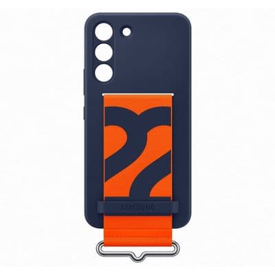 SAMSUNG Silicone Cover with Strap for Galaxy S22 (Navy) EF-GS901TNEGWW