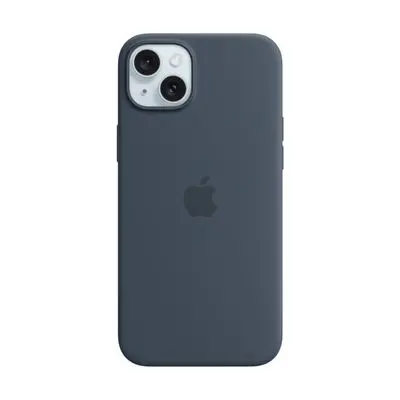 APPLE เคสซิลิโคนสำหรับ iPhone 15 Plus พร้อม MagSafe (สีน้ำเงินสตอร์มบลู)