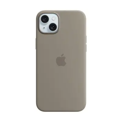 APPLE เคสซิลิโคนสำหรับ iPhone 15 Plus พร้อม MagSafe (สีเทาโคลน)