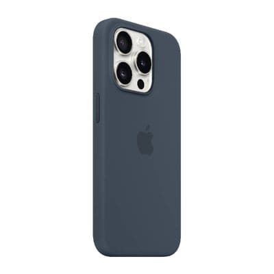 APPLE เคสซิลิโคนสำหรับ iPhone 15 Pro พร้อม MagSafe (สีน้ำเงินสตอร์มบลู)