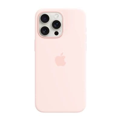 APPLE iPhone 15 Pro Max Silicone Case with MagSafe (Light Pink)