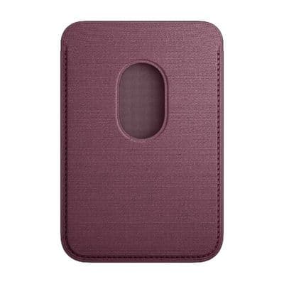 APPLE เคสผ้า FineWoven แบบกระเป๋าสตางค์สำหรับ iPhone พร้อม MagSafe (สีม่วงเข้มมัลเบอร์รี่)