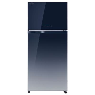 TOSHIBA ตู้เย็น 2 ประตู (21.5 คิว, สี Glass Black) รุ่น GR-AG66KA (GG)