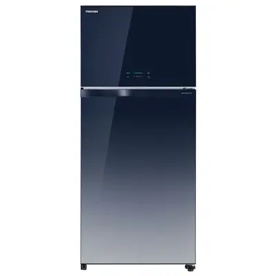 TOSHIBAตู้เย็น 2 ประตู (21.5 คิว, สี Glass Black) รุ่น GR-AG66KA (GG)