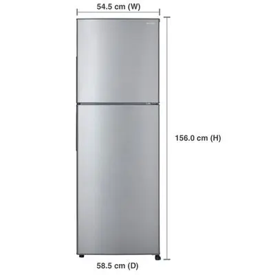 SHARP ตู้เย็น 2 ประตู (7.9 คิว, สีเงิน) รุ่น SJ-Y22T-SL