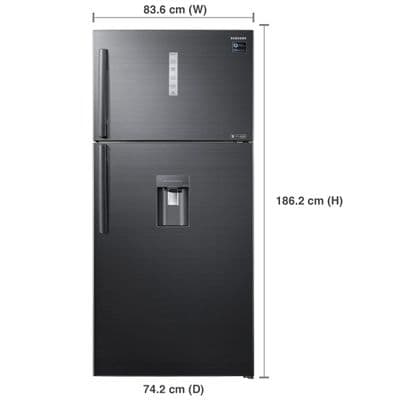 SAMSUNG Double Door Refrigerator (19.9 Cubic, Black Inox) RT62K7350BS/ST