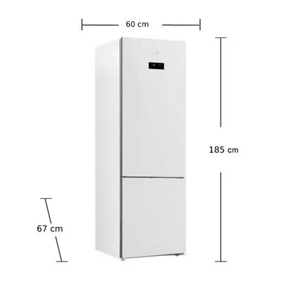 BEKO ตู้เย็น 2 ประตู (12.6 คิว, สีขาว) รุ่น RCNT375E50VZGW
