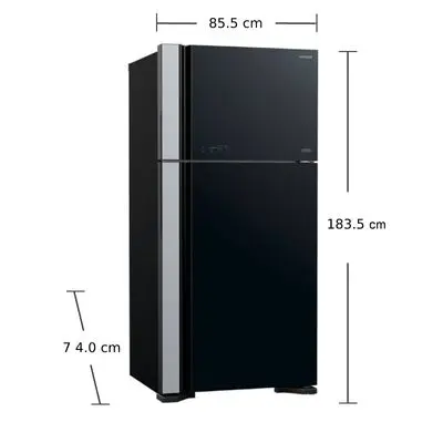 HITACHI Double Doors Refrigerator (19.4 Cubic) R-VG550PDXGBK