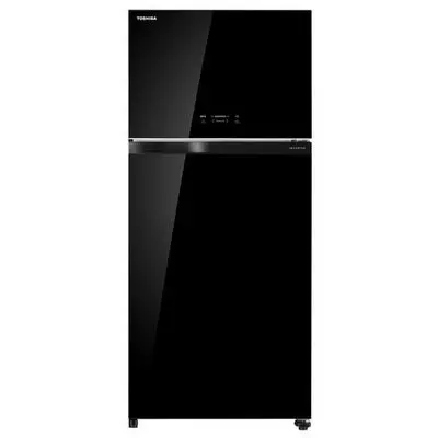 TOSHIBA ตู้เย็น 2 ประตู (21.5 คิว, สี Glass Black ) รุ่น GR-AG66KA (XK)