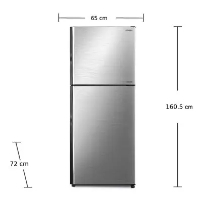 HITACHI ตู้เย็น 2 ประตู (12 คิว, สี Brilliant Silver) รุ่น R-VX350PF BSL