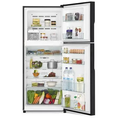 HITACHI Double Doors Refrigerator (12 Cubic, Brilliant Silver) R-VX350PF BSL