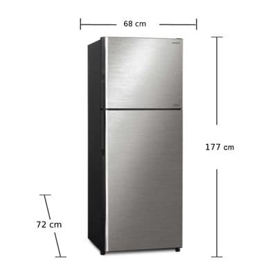 HITACHI ตู้เย็น 2 ประตู (14.4 คิว, สี Brilliant Silver) รุ่น  R-VX400PF BSL