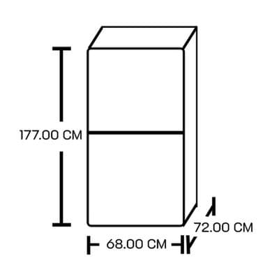HITACHI Double Doors Refrigerator (14.4 Cubic, Glass Black) R-VGX400PF-1 GBK
