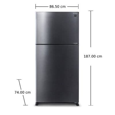 SHARP ตู้เย็น 2 ประตู (21.5 คิว , สีเงิน) รุ่น SJ-X600TP2-SL