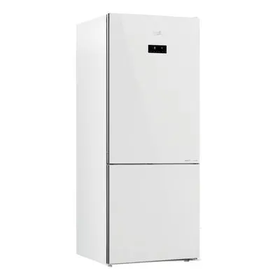 BEKO Double Door Refrigerator (14 Cubic, Glass White) RCNT415E20VZHFGW