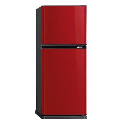 MITSUBISHI ELECTRIC Flat Design Double Door Refrigerator (7.3 Cubic, Red Diamond) MR-FV22T-RED