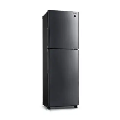 SHARP Peach Series Double Doors Refrigerator Inverter (8.9 Cubic, Dark Silver) SJ-XP260T-DK