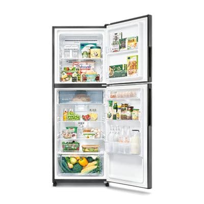 SHARP Peach Series Double Doors Refrigerator 11.7 Cubic Inverter (Dark Silver) SJ-XP330TP-DK	
