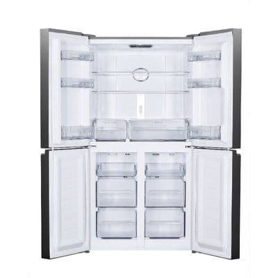 HAIER ตู้เย็น 4 ประตู (13.6 คิว, สี Glass Black) รุ่น HRF-MD350 GB