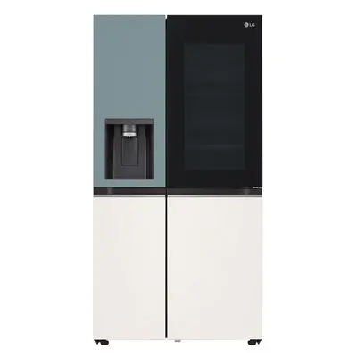 LG Side By Side Refrigerator 22.4 Cubic Inverter Mint-beige GC-X257CMEW.ATEPLMT