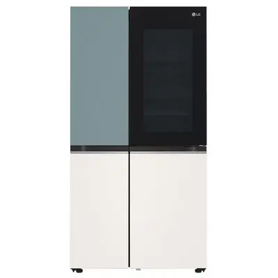 LG Side By Side Refrigerator 23.1 Cubic Inverter (Mint-Beige) GC-Q257CMFW.ATEPLMT