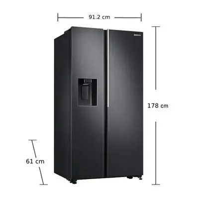SAMSUNG ตู้เย็นไซด์ บาย ไซด์ (22.4 คิว) รุ่น RS64R5131B4/ST