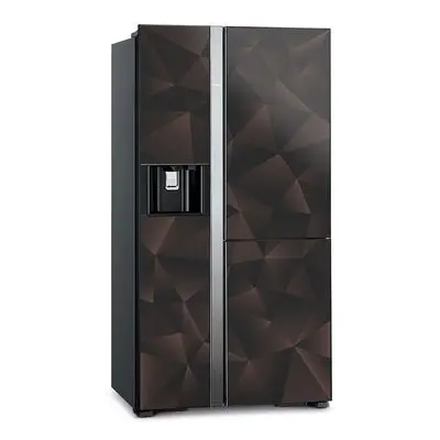 HITACHI Side by Side Refrigerator (20.1 Cubic, Glass Bronze ) RM600VAG9THX