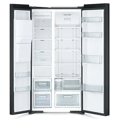 HITACHI ตู้เย็นไซด์ บาย ไซด์ (20.2 คิว, สี Glass Black) รุ่น R-SX600GPTH0 GBK