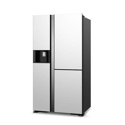 HITACHI Side by Side Refrigerator (20.1 Cubic, Matte Glass White) R-MX600GVTH1