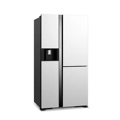 HITACHI Side by Side Refrigerator (20.1 Cubic, Matte Glass White) R-MX600GVTH1