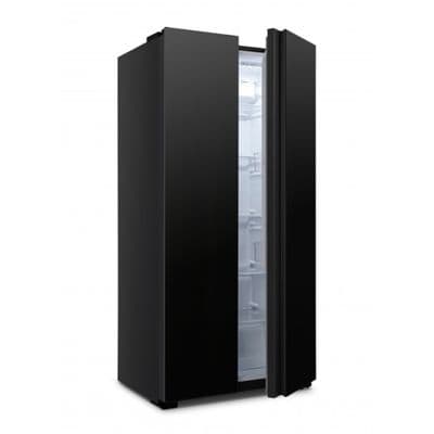 HISENSE Side By Side Refrigerator (15.6 Cubic, Black Metal) RS559N4TBN