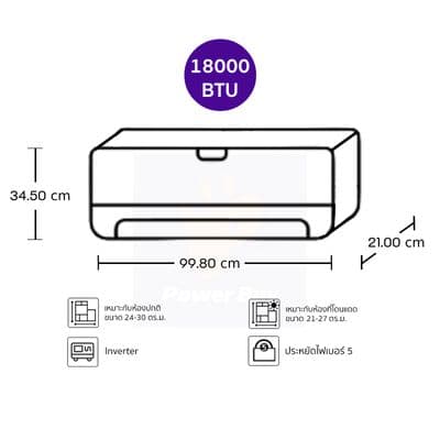LG แอร์ติดผนัง 18000 BTU Inverter รุ่น ICE18MN.KU1