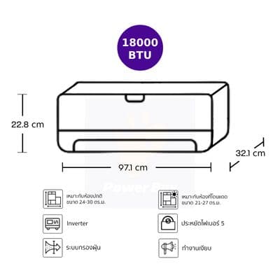 BEKO แอร์ติดผนัง 18000 BTU Inverter (สีขาว) รุ่น BSVON180