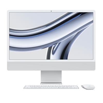 APPLE iMac M3 With Retina 4.5K 2023 (24", RAM 8GB, 256GB, CPU 8-Core, GPU 10-Core, Silver)