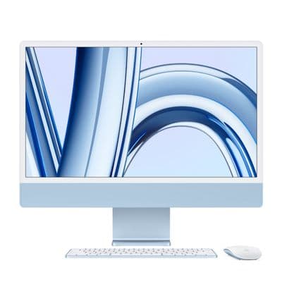 APPLE iMac M3 With Retina 4.5K 2023 (24", RAM 8GB, 256GB, CPU 8-Core, GPU 8-Core, Blue)