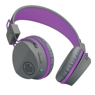 JLAB JBuddies Studio Wireless Kids Over-ear Wireless Bluetooth Headphone Headphone (Grey/Purple) HBSTUDIO