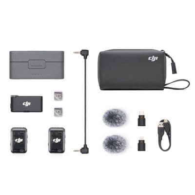 DJI Mic 2 Wireless Microphone (Shadow Black) 2TX1RX + Charging Case (CE)