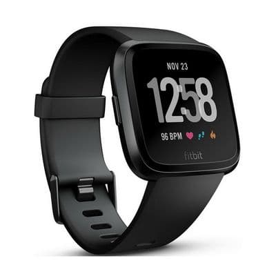 FITBIT Smart Watch (35 mm,Black Case,Black Band) Versa NFC