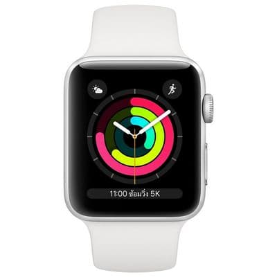 APPLE Watch Series 3 GPS (42mm, Silver Aluminum Case, White Sport Band)