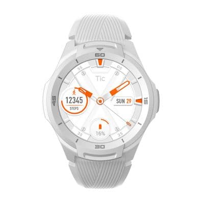 TICWATCH Smart Watch (46.6mm,White Case,White Band) S2