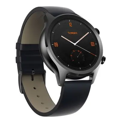 TICWATCH Smart Watch (42mm,Onyx Case,BlackBand) C2