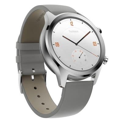TICWATCH Smart Watch (42mm,Titanium Case,Grey Band) C2