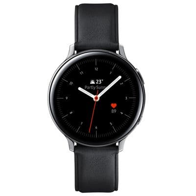 SAMSUNG สมาร์ทวอทซ์ (44 mm., ตัวเรือนสีเงิน,สายสีดำ) รุ่น Galaxy Watch Active 2 Stainless