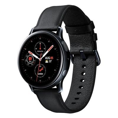SAMSUNG Smart Watch (40mm, Black Case, Black Band) Galaxy Watch Active 2 Stainless