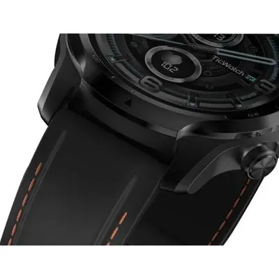 TICWATCH Smartwatch (42 mm., Shadow Black Case, Black Band) Pro 3 GPS