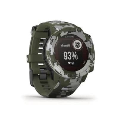 GARMIN Smart Watch (Green Case, Green Band) Instinct Solar Camo Edition
